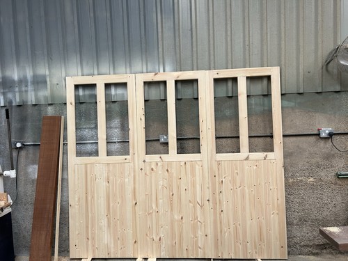 Wooden garage doors - garage,