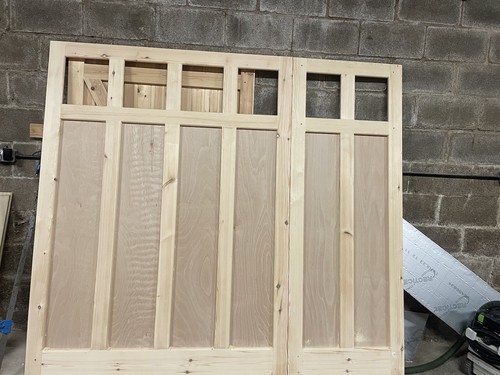 Wooden garage doors - garage,